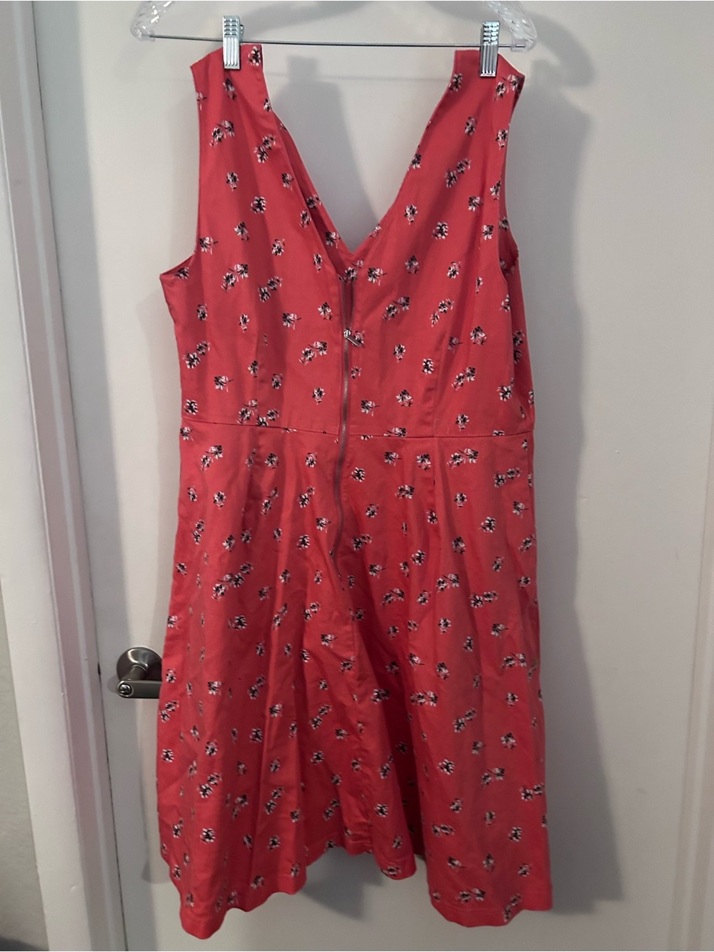Lane Bryant Coral Floral Sleeveless Dress